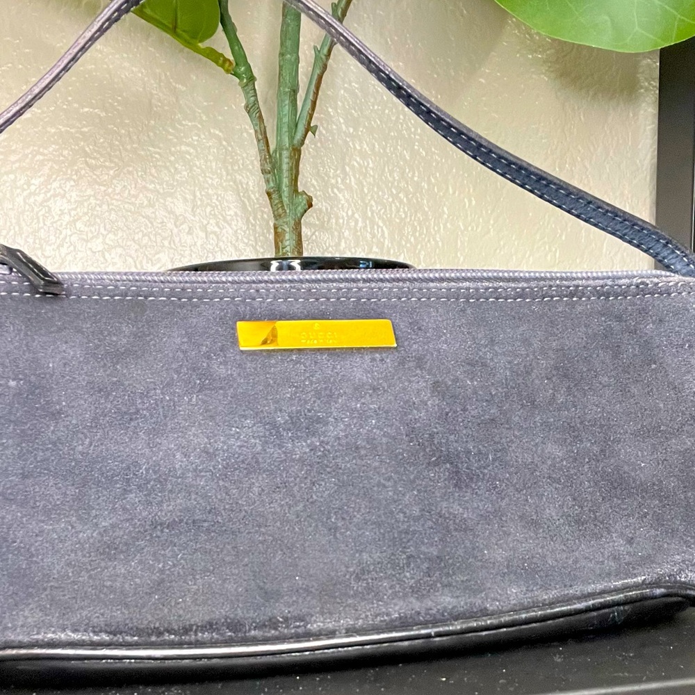 Vintage designer gucci bag, suede